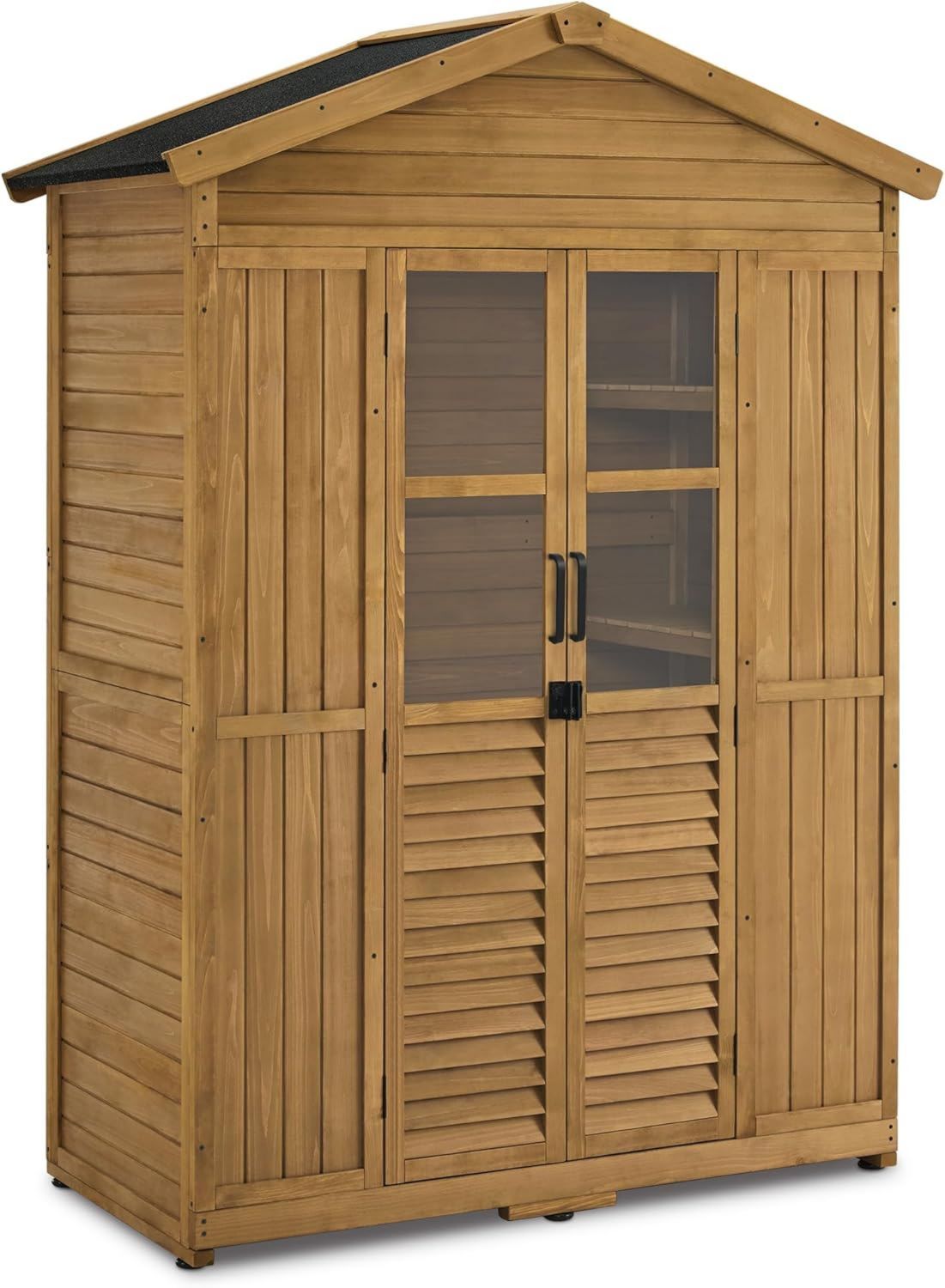 armadio M MCombo da giardino casetta da giardino in resistente alle intemperie porta attrezzi in da esterno impermeabile 74 143 200 cm natura legno legno