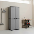 Armadio Keter Jolly Portascope 3 Ripiani Regolabili cm 68 x 39 x 166H Grigio Nero