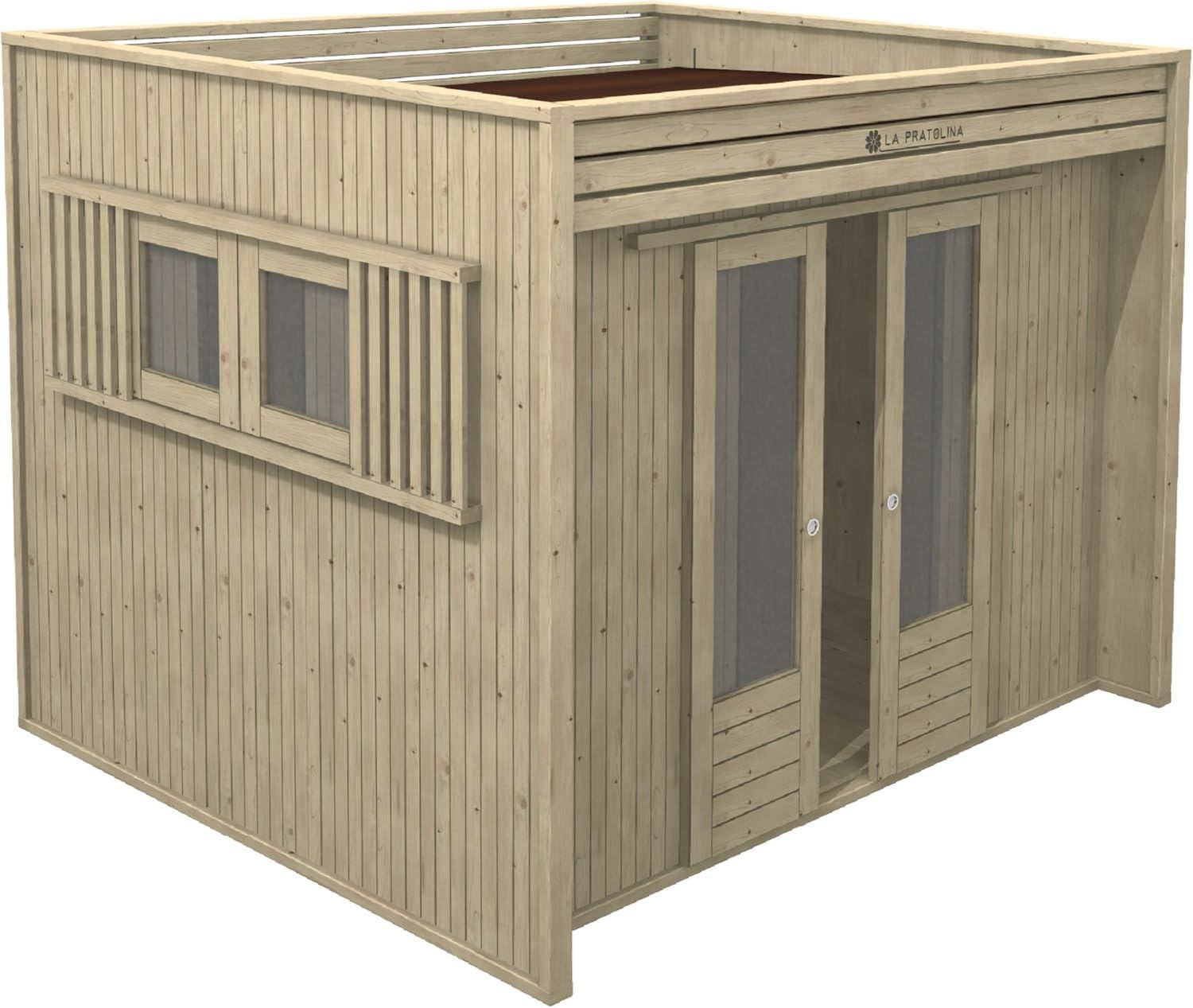 Casetta in Legno da Giardino 3x2 Alta qualità Modello CUBO ad Uso ricovero Attrezzi legnaia Box Moto ricovero Animali capanno Attrezzi