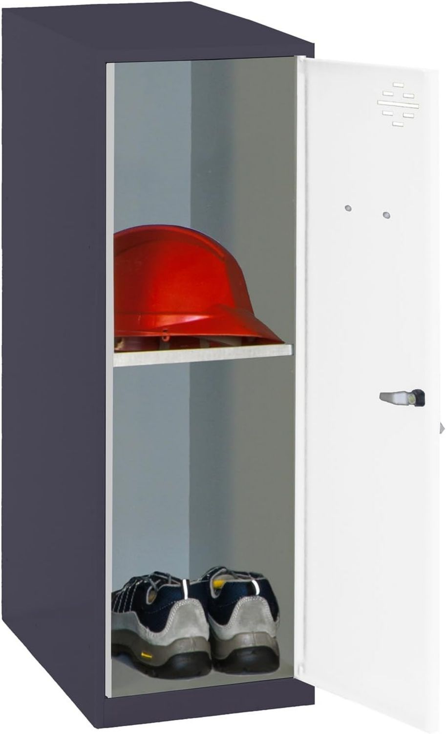 ARMADIO ARMADIETTO PORTASCOPE 100 40 H179 Cm METALLO LAMIERA 2 ANTE x x GRIGIO