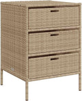 Armadio da giardino 55 59 80 cm in polyrattan in acciaio verniciato a polvere con 3 cassetti x x grigio per esterni per cuscini coperte e forniture da giardino robusto telaio