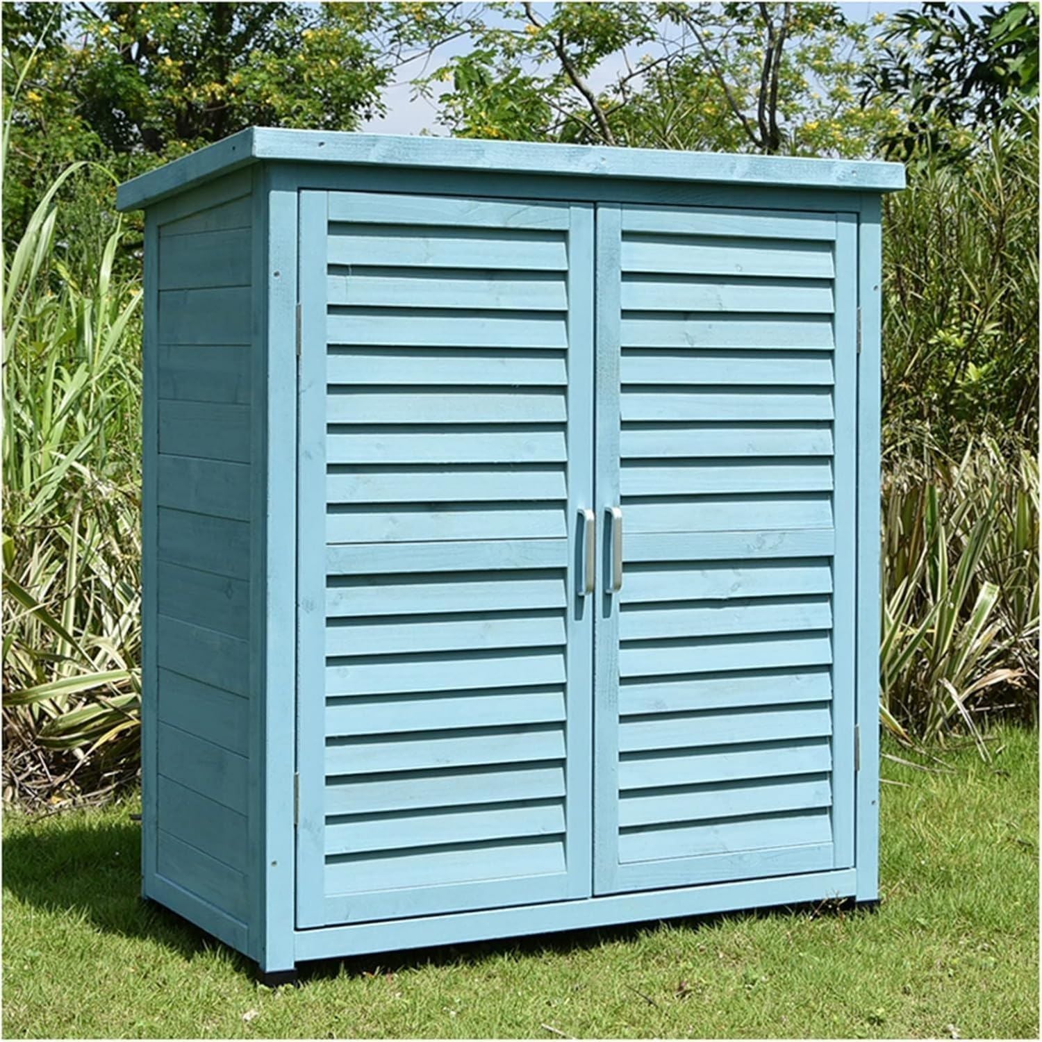 Capannone verticale per esterni armadietti da giardino con porta e ripiani design durevole per un organizzazione efficiente del cortile e del giardino