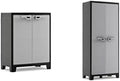 Armadio Keter Portascope Titan 8 Ripiani Pieghevoli H Cm Basso Titan 2 Ripiani Regolabili H Cm 80 x 44 x 182 80 x 44 x 100 Grigio Grigio